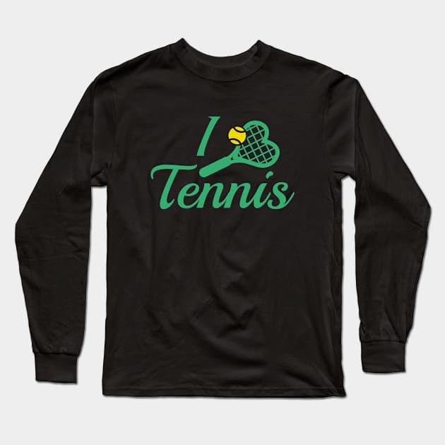 I Love Tennis Long Sleeve T-Shirt by VectorPlanet